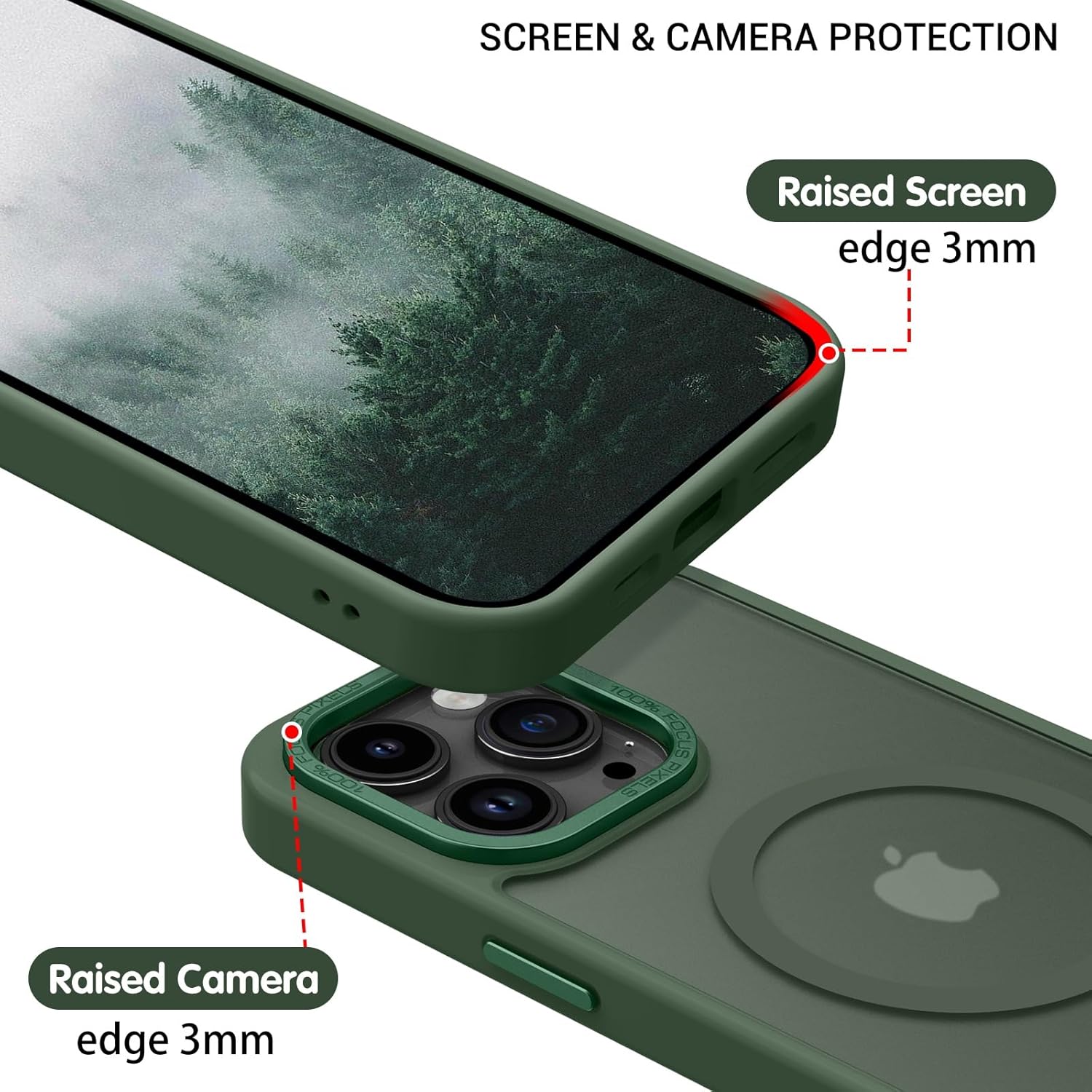 Θήκη Orso MagCase Focus Frosted Forest Green iPhone 13 Pro ΘΗΚΕΣ Orso Θήκη Orso MagCase Focus Frosted Forest Green iPhone 13 Pro - Image 2