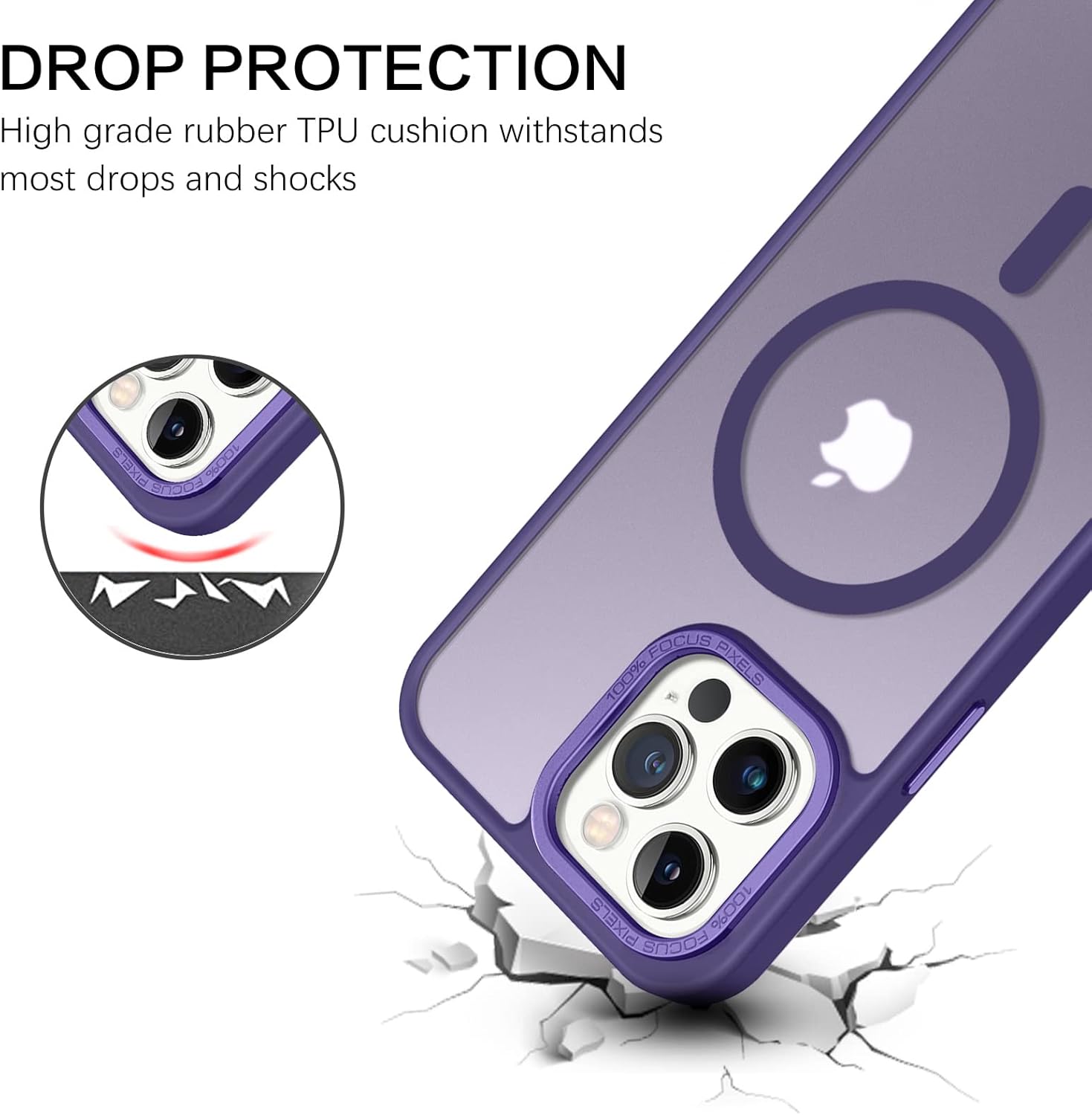 Θήκη Orso MagCase Focus Frosted Purple iPhone 15 Pro ΘΗΚΕΣ Orso Θήκη Orso MagCase Focus Frosted Purple iPhone 15 Pro - Image 3
