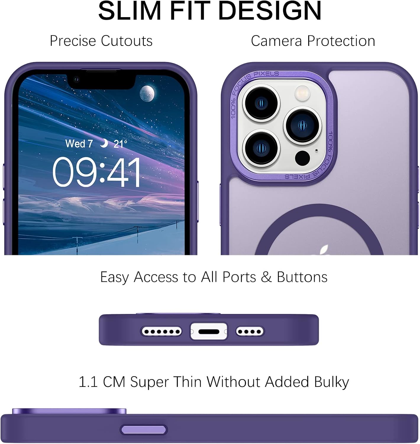 Θήκη Orso MagCase Focus Frosted Purple iPhone 15 Pro ΘΗΚΕΣ Orso Θήκη Orso MagCase Focus Frosted Purple iPhone 15 Pro - Image 2