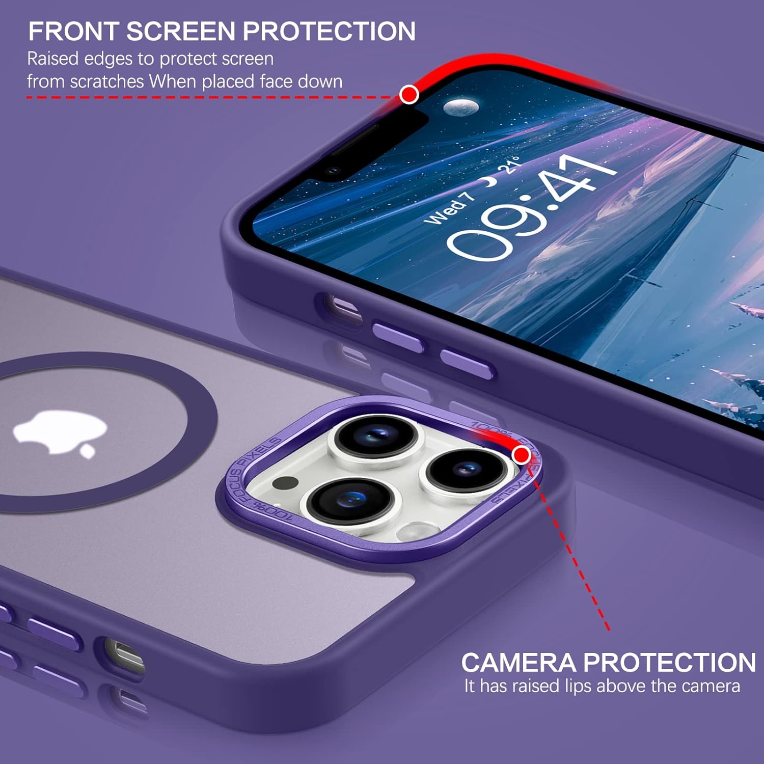 Θήκη Orso MagCase Focus Frosted Purple iPhone 15 Pro ΘΗΚΕΣ Orso Θήκη Orso MagCase Focus Frosted Purple iPhone 15 Pro - Image 6