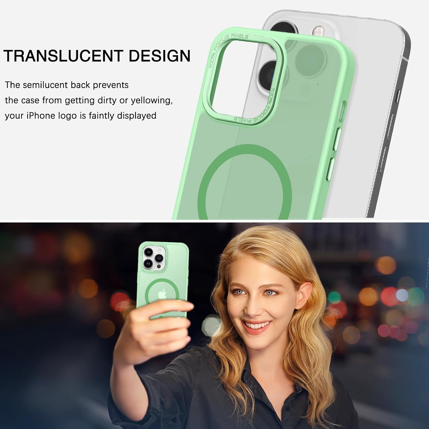 Θήκη Orso MagCase Focus Frosted Spring Green iPhone 13 Pro Max ΘΗΚΕΣ Orso Θήκη Orso MagCase Focus Frosted Spring Green iPhone 13 Pro Max - Image 3