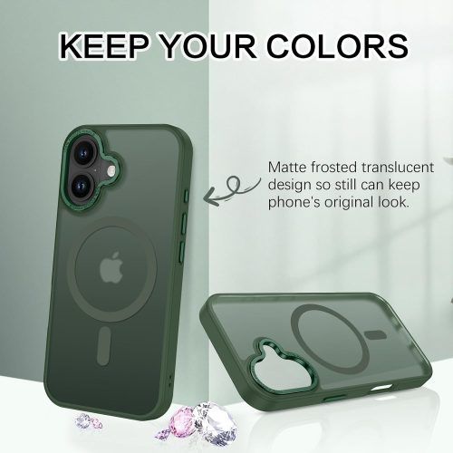 Alternative view of Θήκη Orso MagCase Focus Frosted Forest Green iPhone 16