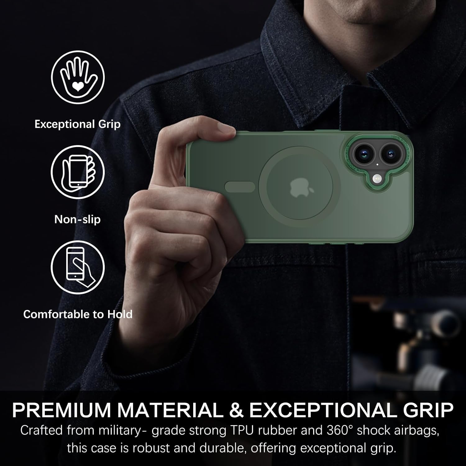 Θήκη Orso MagCase Focus Frosted Forest Green iPhone 16 ΘΗΚΕΣ Orso Θήκη Orso MagCase Focus Frosted Forest Green iPhone 16 - Image 6