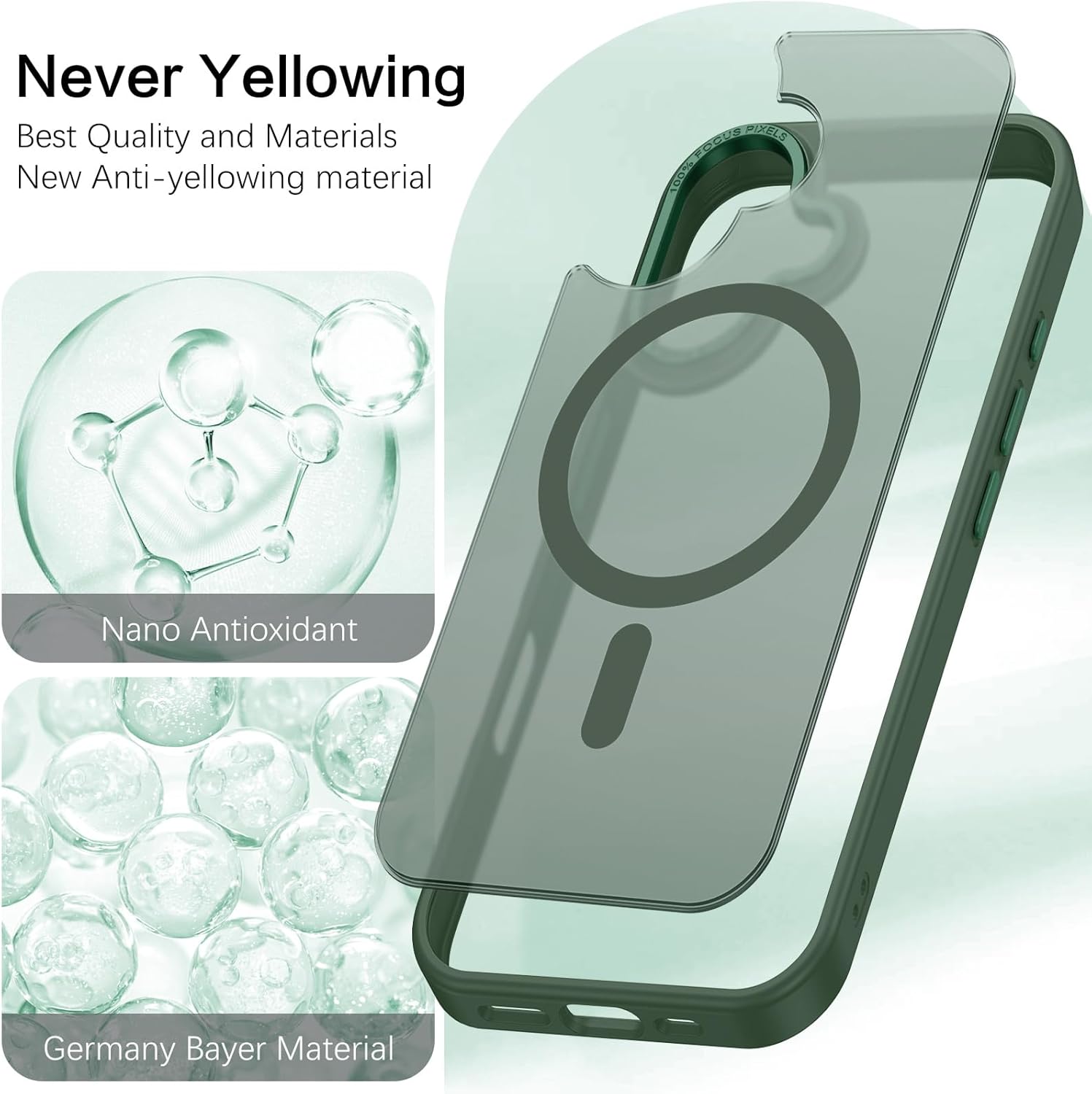 Θήκη Orso MagCase Focus Frosted Forest Green iPhone 16 ΘΗΚΕΣ Orso Θήκη Orso MagCase Focus Frosted Forest Green iPhone 16 - Image 4