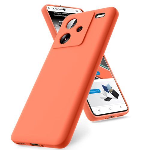 Θήκη Rubber Silk Neon Orange Xiaomi Redmi Note 13 Pro+ 5G