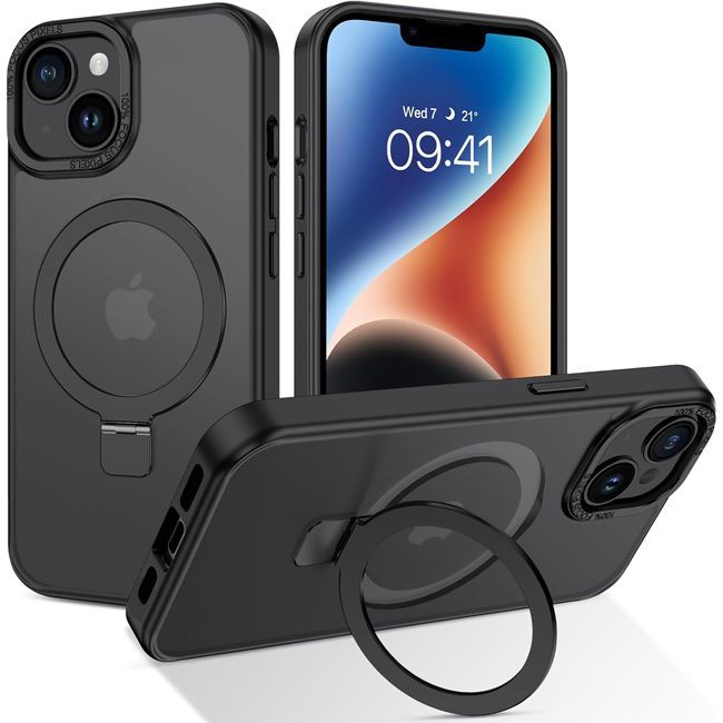 Θήκη Orso Ostand Hybrid Focus Frosted Black iPhone 13/14 ΘΗΚΕΣ Orso Θήκη Orso Ostand Hybrid Focus Frosted Black iPhone 13/14