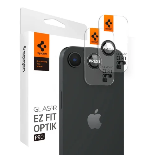 (2-Pack) Spigen Glass tR EZ Fit Optik Pro Black iPhone 16e Προστασία Οθόνης iPhone Spigen (2-Pack) Spigen Glass tR EZ Fit Optik Pro Black iPhone 16e