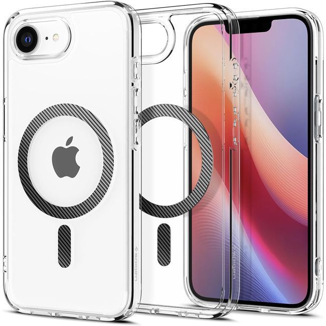 Θήκη Spigen Ultra Hybrid MagSafe Clear Carbon Fiber iPhone 16e/17e STOCK OFFERS Spigen Θήκη Spigen Ultra Hybrid MagSafe Clear Carbon Fiber iPhone 16e/17e