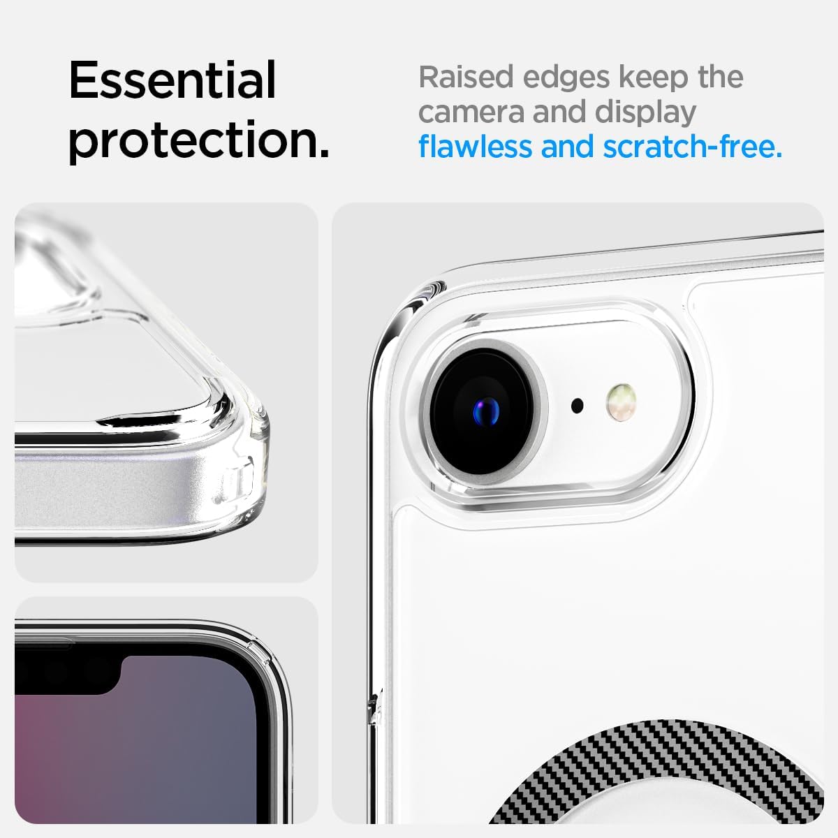 Θήκη Spigen Ultra Hybrid MagSafe Clear Carbon Fiber iPhone 16e/17e STOCK OFFERS Spigen Θήκη Spigen Ultra Hybrid MagSafe Clear Carbon Fiber iPhone 16e/17e - Image 6
