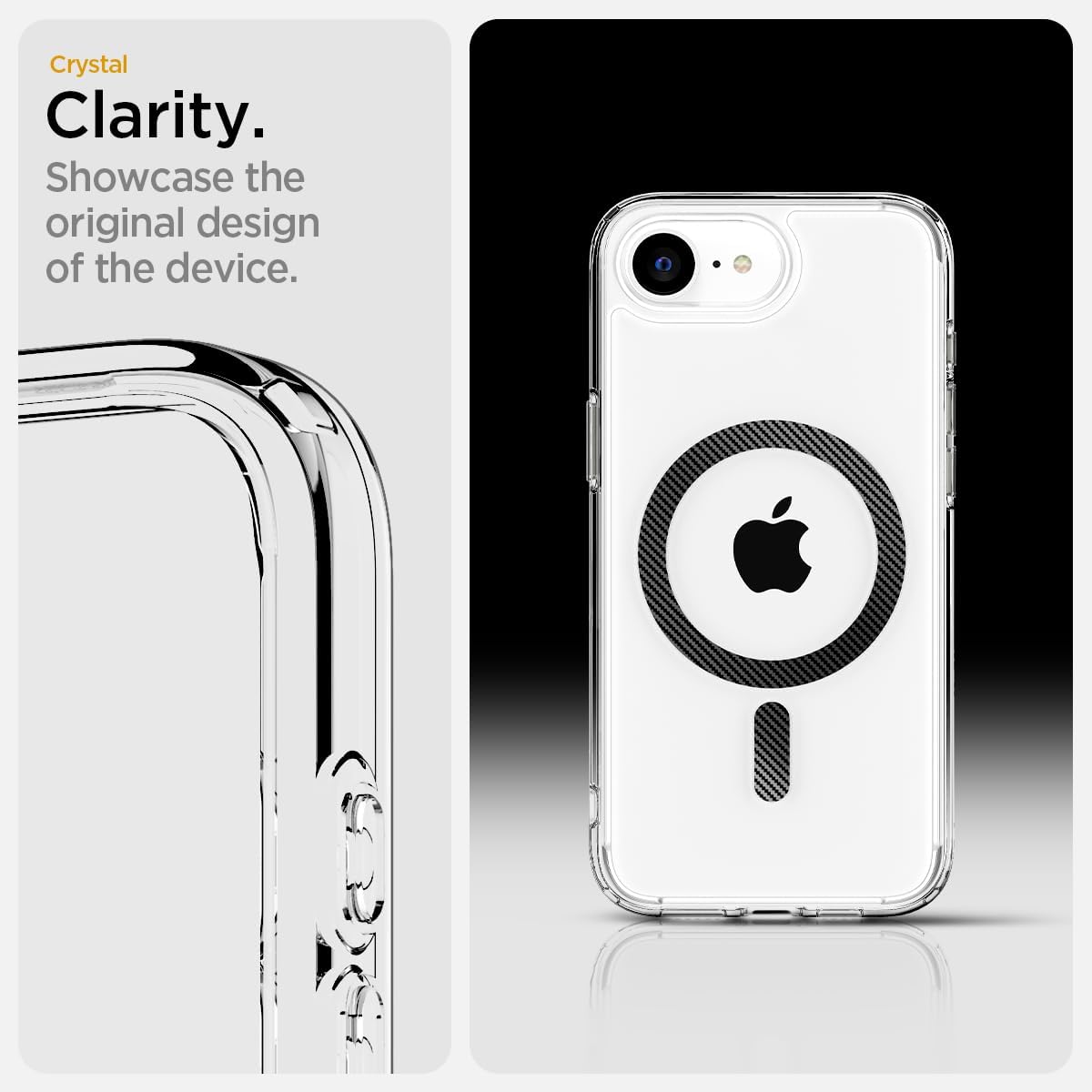 Θήκη Spigen Ultra Hybrid MagSafe Clear Carbon Fiber iPhone 16e/17e STOCK OFFERS Spigen Θήκη Spigen Ultra Hybrid MagSafe Clear Carbon Fiber iPhone 16e/17e - Image 3