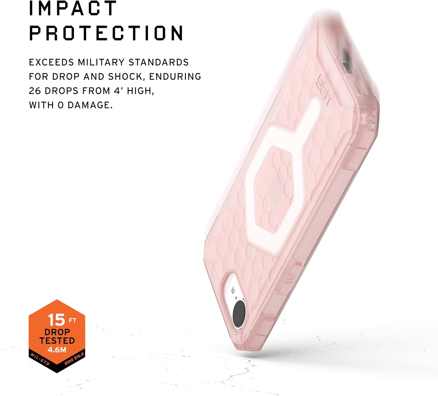 Θήκη UAG Essential Armor Magsafe Clear Pink iPhone 16e/17e STOCK OFFERS uag Θήκη UAG Essential Armor Magsafe Clear Pink iPhone 16e/17e - Image 3