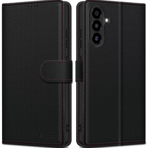 Θήκη Tech-Protect Wallet Black Red Samsung Galaxy A56