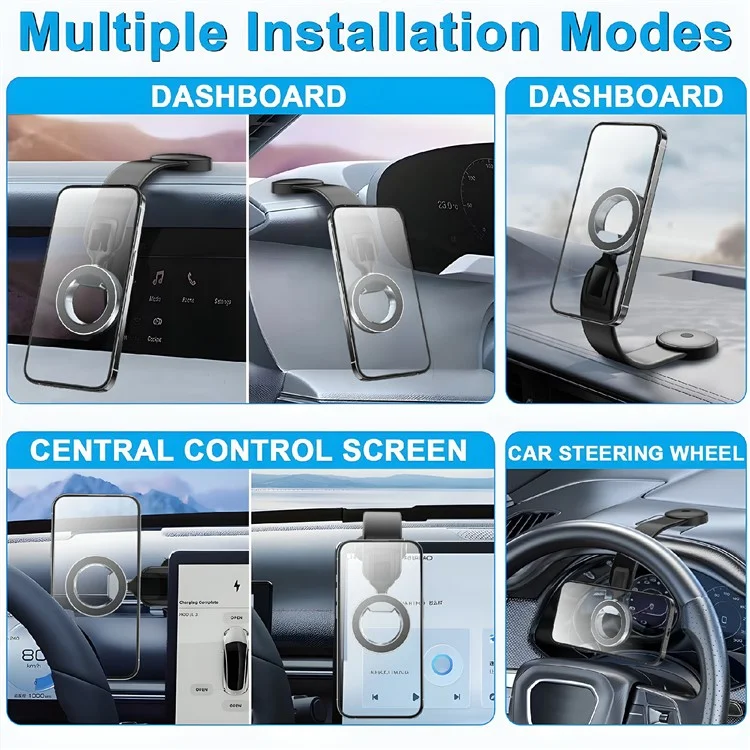 WiWU Flexible MagSafe Car Mount Black (CH-053) ΑΞΕΣΟΥΑΡ MAGSAFE WIWU WiWU Flexible MagSafe Car Mount Black (CH-053) - Image 7