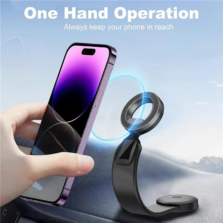 WiWU Flexible MagSafe Car Mount Black (CH-053) ΑΞΕΣΟΥΑΡ MAGSAFE WIWU WiWU Flexible MagSafe Car Mount Black (CH-053) - Image 6