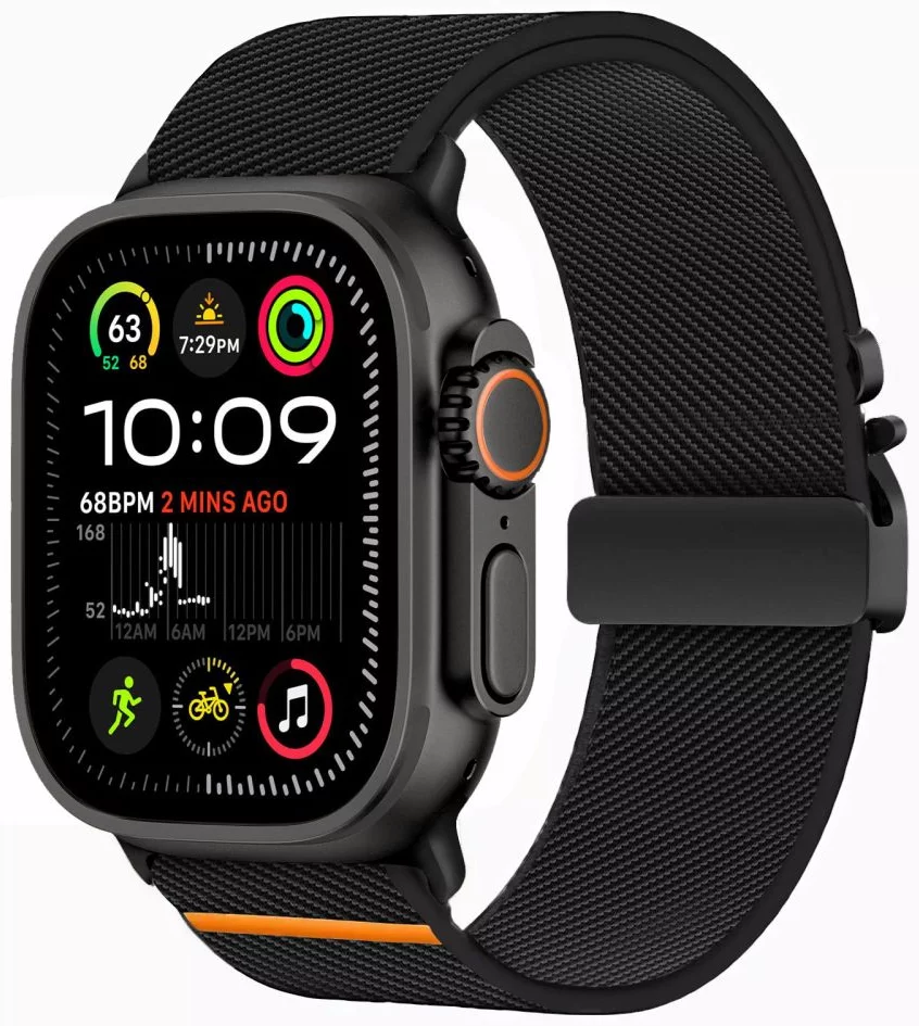 Λουράκι Tech-Protect Nylon Clasp Black Apple Watch 44/45/46/49mm APPLE WATCH Tech-Protect Λουράκι Tech-Protect Nylon Clasp Black Apple Watch 44/45/46/49mm - Image 3