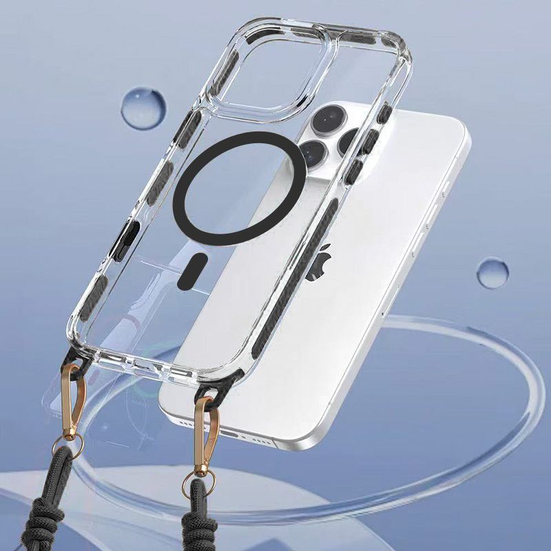 Θήκη Orso Detachable Lanyard Magsafe Clear Grey iPhone 13/14 ΘΗΚΕΣ Orso Θήκη Orso Detachable Lanyard Magsafe Clear Grey iPhone 13/14 - Image 4