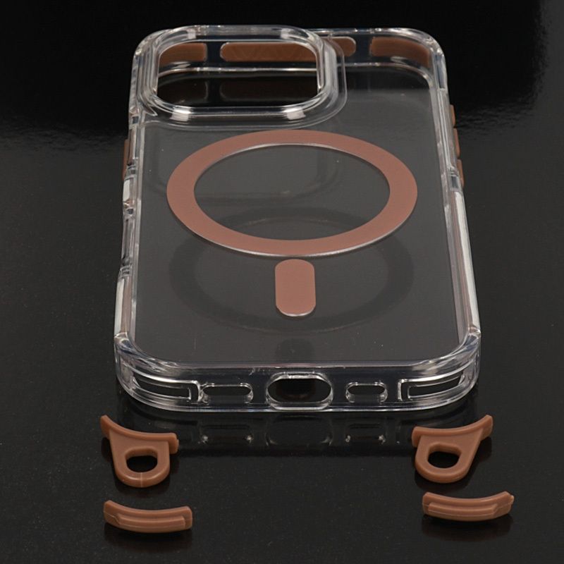 Θήκη Orso Detachable Lanyard Magsafe Clear Gold iPhone 13/14 ΘΗΚΕΣ Orso Θήκη Orso Detachable Lanyard Magsafe Clear Gold iPhone 13/14 - Image 3