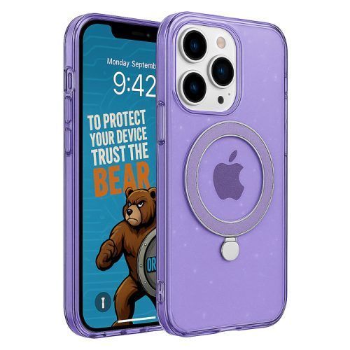 Θήκη Orso Ostand Glitter Clear Violet iPhone 16 Pro