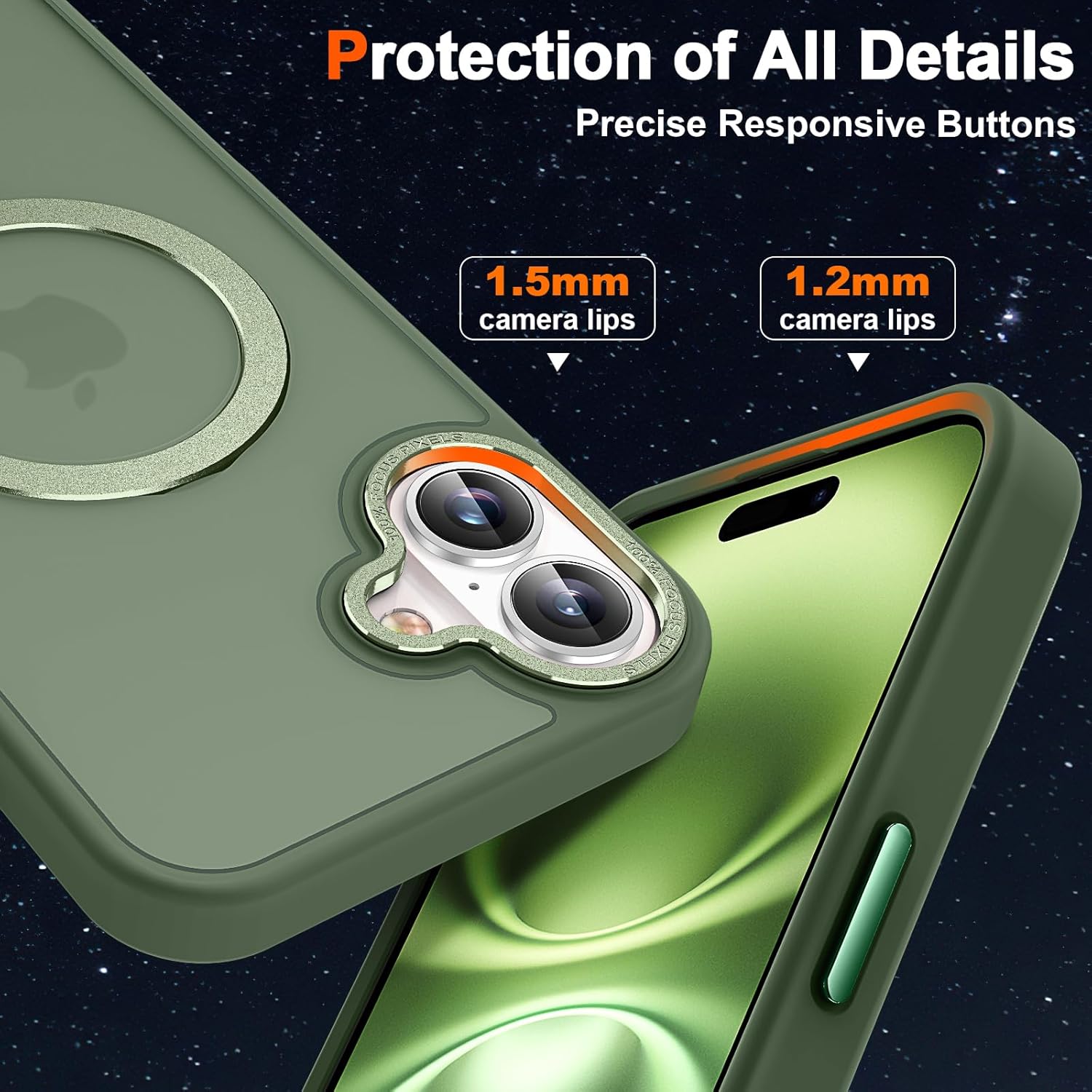 Θήκη Orso Ostand Hybrid Focus Frosted Forest Green iPhone 16 ΘΗΚΕΣ Orso Θήκη Orso Ostand Hybrid Focus Frosted Forest Green iPhone 16 - Image 3