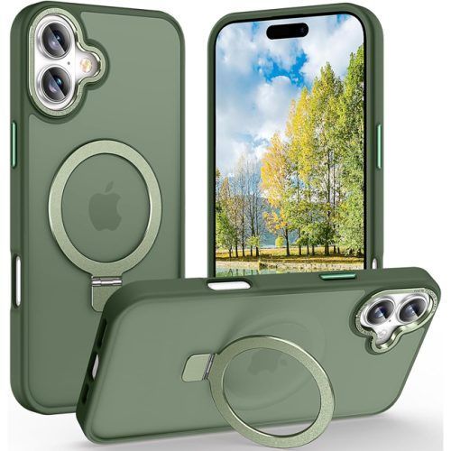 Θήκη Orso Ostand Hybrid Focus Frosted Forest Green iPhone 16