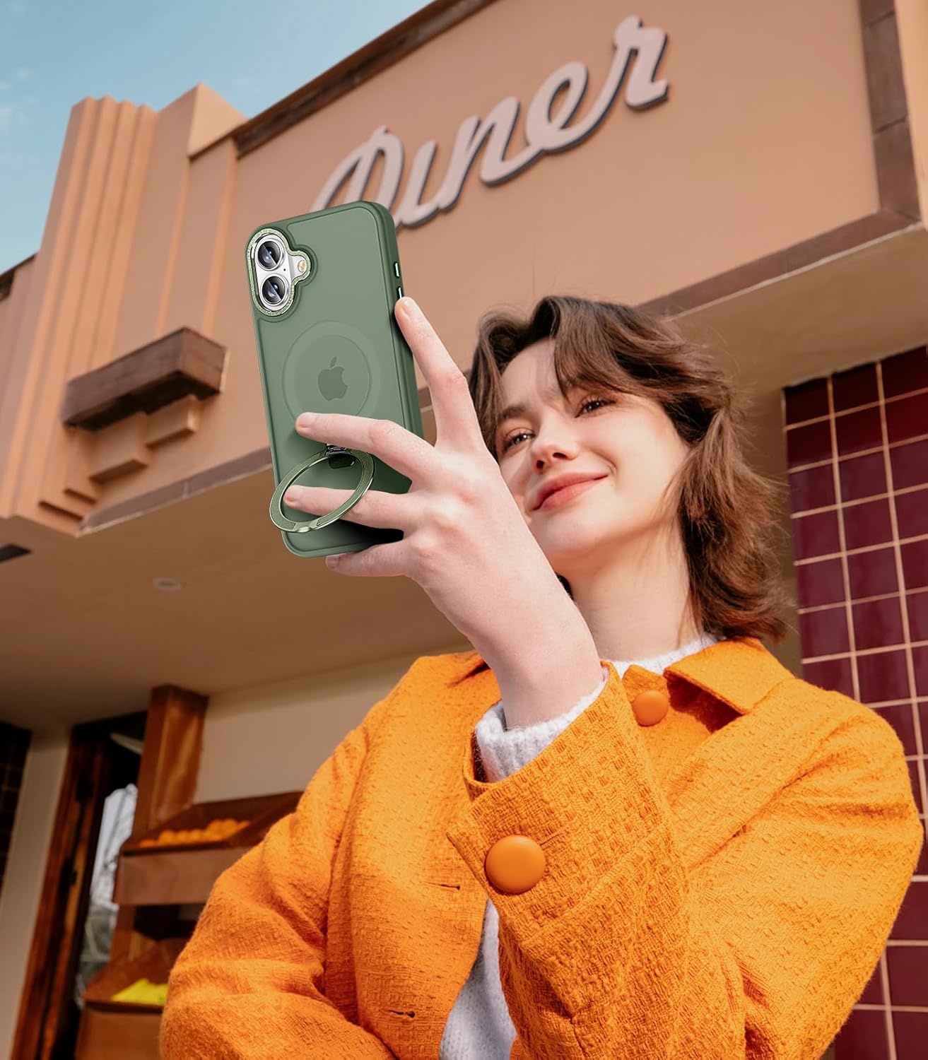 Θήκη Orso Ostand Hybrid Focus Frosted Forest Green iPhone 16 ΘΗΚΕΣ Orso Θήκη Orso Ostand Hybrid Focus Frosted Forest Green iPhone 16 - Image 6