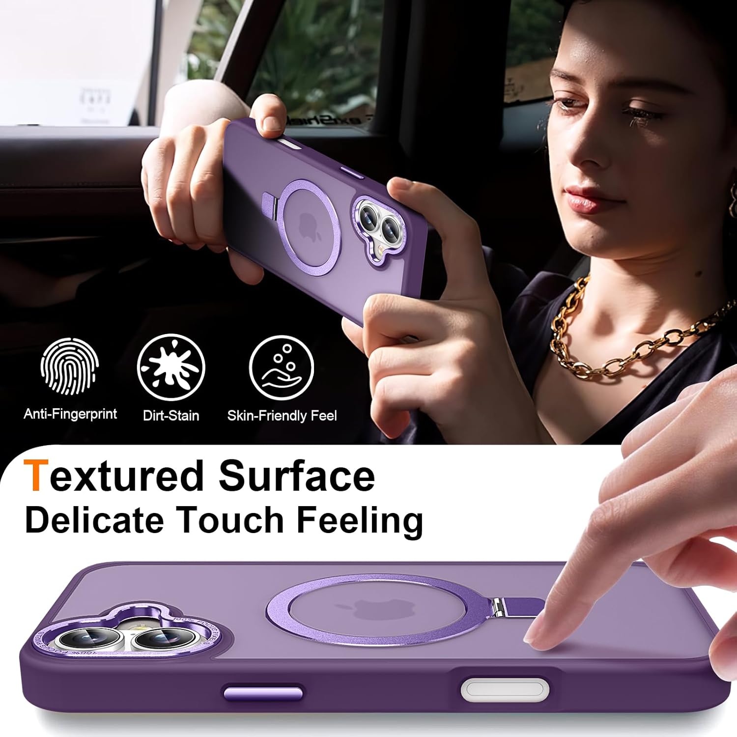 Θήκη Orso Ostand Hybrid Focus Frosted Purple iPhone 16 ΘΗΚΕΣ Orso Θήκη Orso Ostand Hybrid Focus Frosted Purple iPhone 16 - Image 3