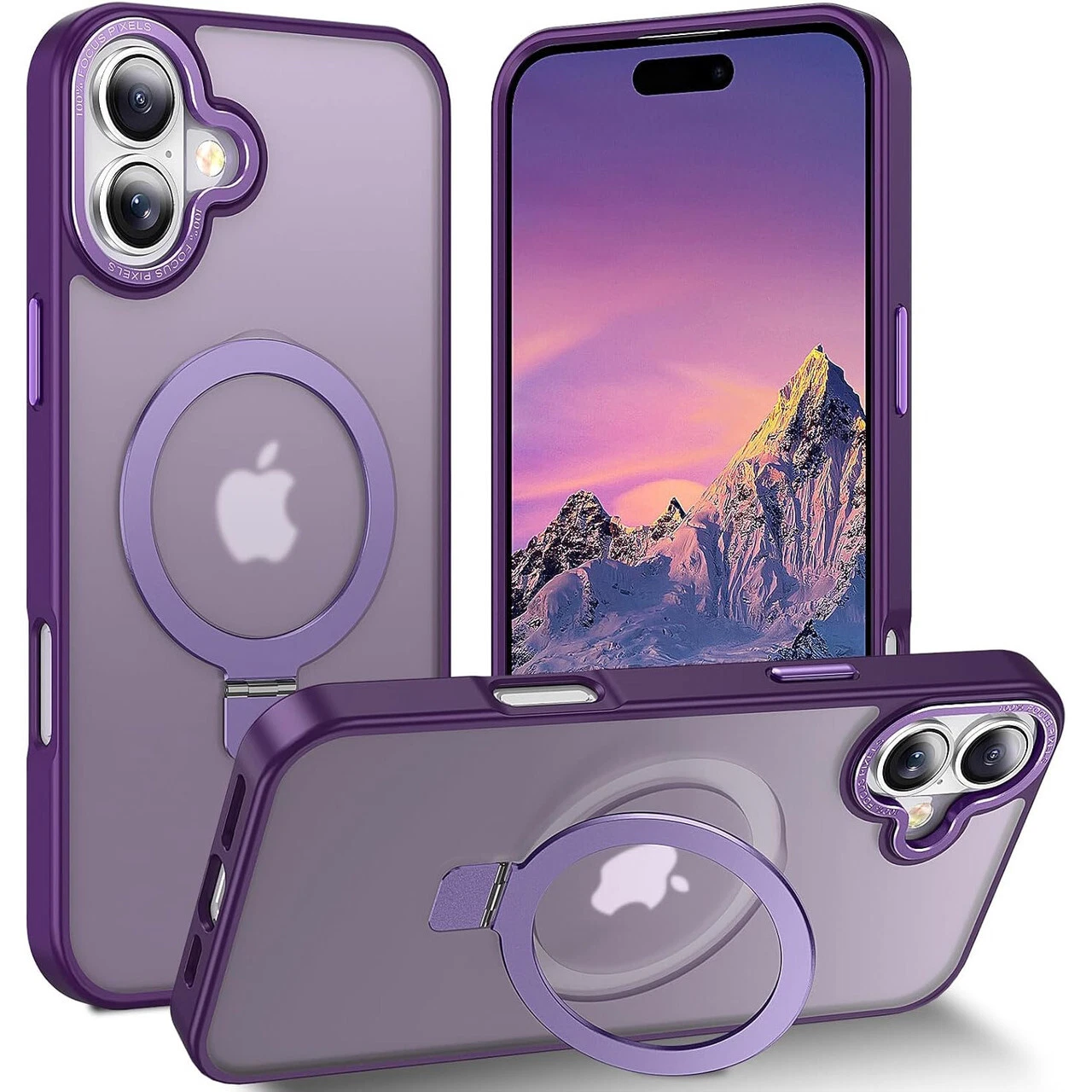 Θήκη Orso Ostand Hybrid Focus Frosted Purple iPhone 16 ΘΗΚΕΣ Orso Θήκη Orso Ostand Hybrid Focus Frosted Purple iPhone 16