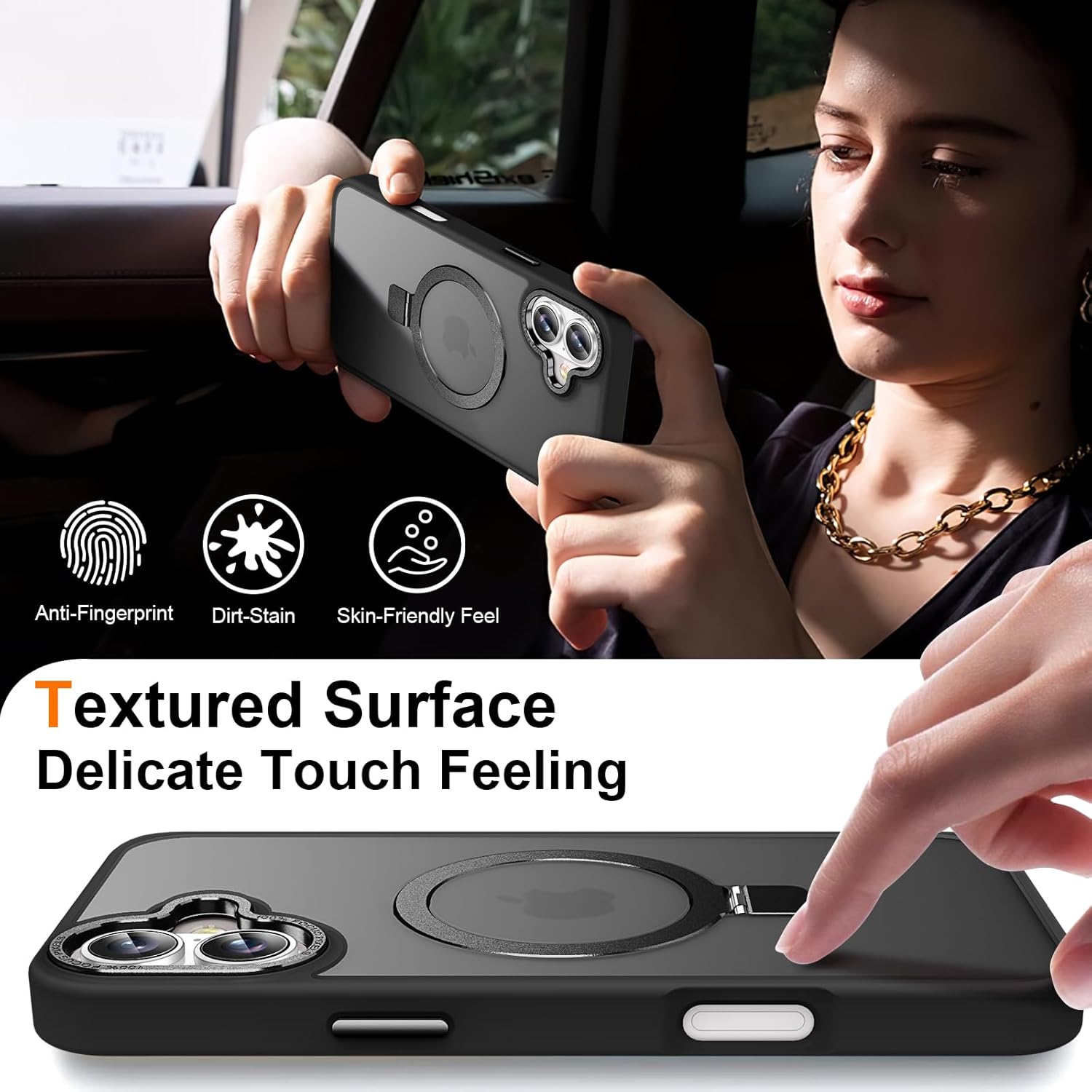 Θήκη Orso Ostand Hybrid Focus Frosted Black iPhone 16 ΘΗΚΕΣ Orso Θήκη Orso Ostand Hybrid Focus Frosted Black iPhone 16 - Image 4