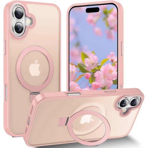 Θήκη Orso Ostand Hybrid Focus Frosted Rose iPhone 16