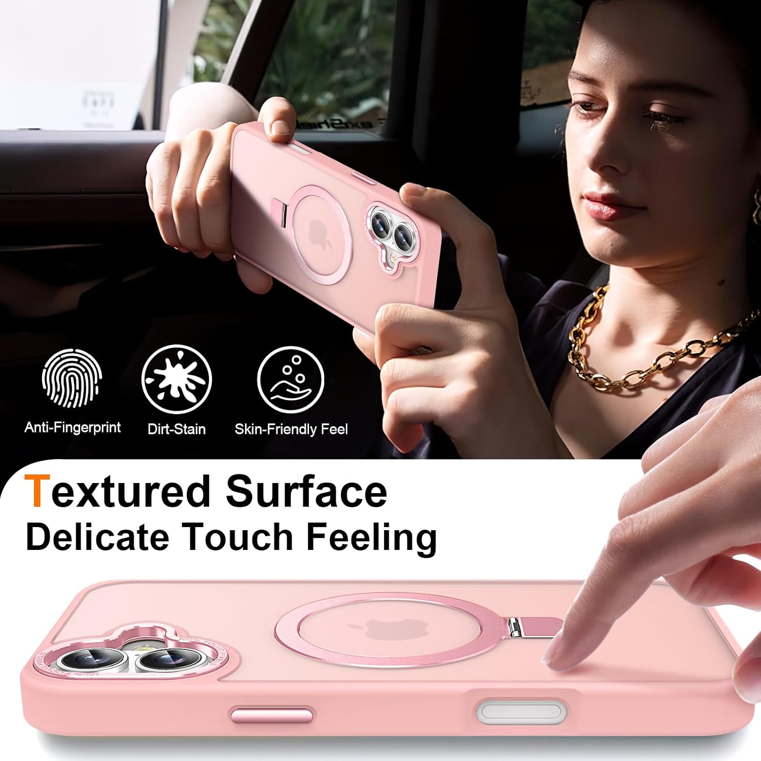 Θήκη Orso Ostand Hybrid Focus Frosted Rose iPhone 16 ΘΗΚΕΣ Orso Θήκη Orso Ostand Hybrid Focus Frosted Rose iPhone 16 - Image 5