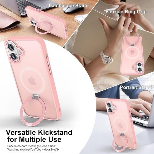 Alternative view of Θήκη Orso Ostand Hybrid Focus Frosted Rose iPhone 16
