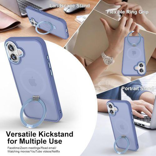 Alternative view of Θήκη Orso Ostand Hybrid Focus Frosted Ultramarine iPhone 16