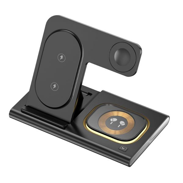Jellico 4in1 Fordable Magnetic Wireless Charging Station Black 15W (W12) APPLE WATCH Jellico Jellico 4in1 Fordable Magnetic Wireless Charging Station Black 15W (W12) - Image 6