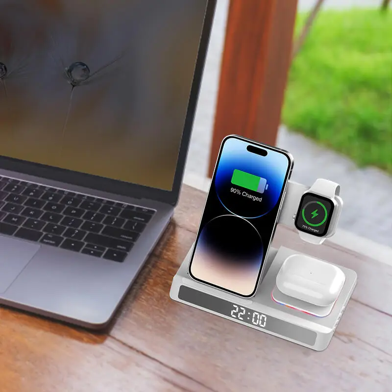 WiWU 4 in 1 Power Air Wireless Charging Station White 15W (W006) APPLE WATCH WIWU WiWU 4 in 1 Power Air Wireless Charging Station White 15W (W006) - Image 3