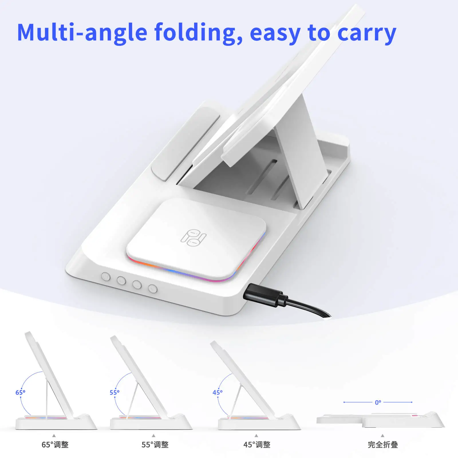 WiWU 4 in 1 Power Air Wireless Charging Station White 15W (W006) APPLE WATCH WIWU WiWU 4 in 1 Power Air Wireless Charging Station White 15W (W006) - Image 4