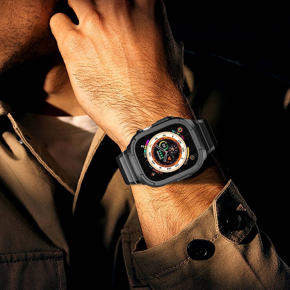 WiWU 2in1 Armor Band Black Apple Watch 44/45mm APPLE WATCH WIWU WiWU 2in1 Armor Band Black Apple Watch 44/45mm - Image 4