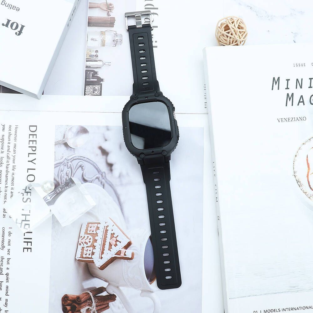 WiWU 2in1 Armor Band Black Apple Watch 44/45mm APPLE WATCH WIWU WiWU 2in1 Armor Band Black Apple Watch 44/45mm - Image 3