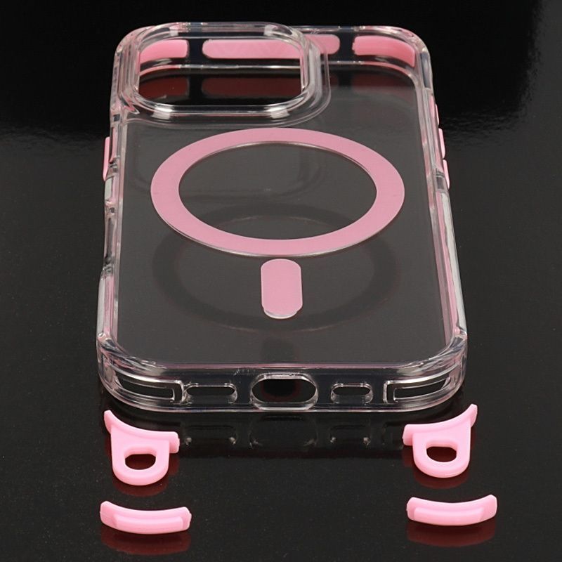 Θήκη Orso Detachable Lanyard Magsafe Clear Pink iPhone 13/14 ΘΗΚΕΣ Orso Θήκη Orso Detachable Lanyard Magsafe Clear Pink iPhone 13/14 - Image 3
