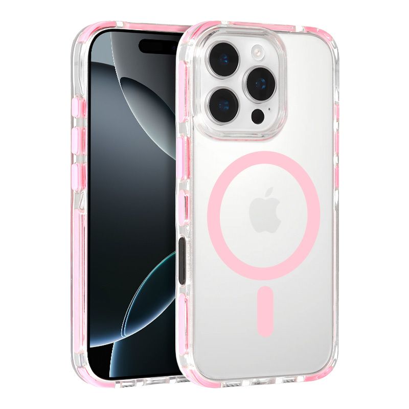 Θήκη Orso Detachable Lanyard Magsafe Clear Pink iPhone 13/14 ΘΗΚΕΣ Orso Θήκη Orso Detachable Lanyard Magsafe Clear Pink iPhone 13/14 - Image 2