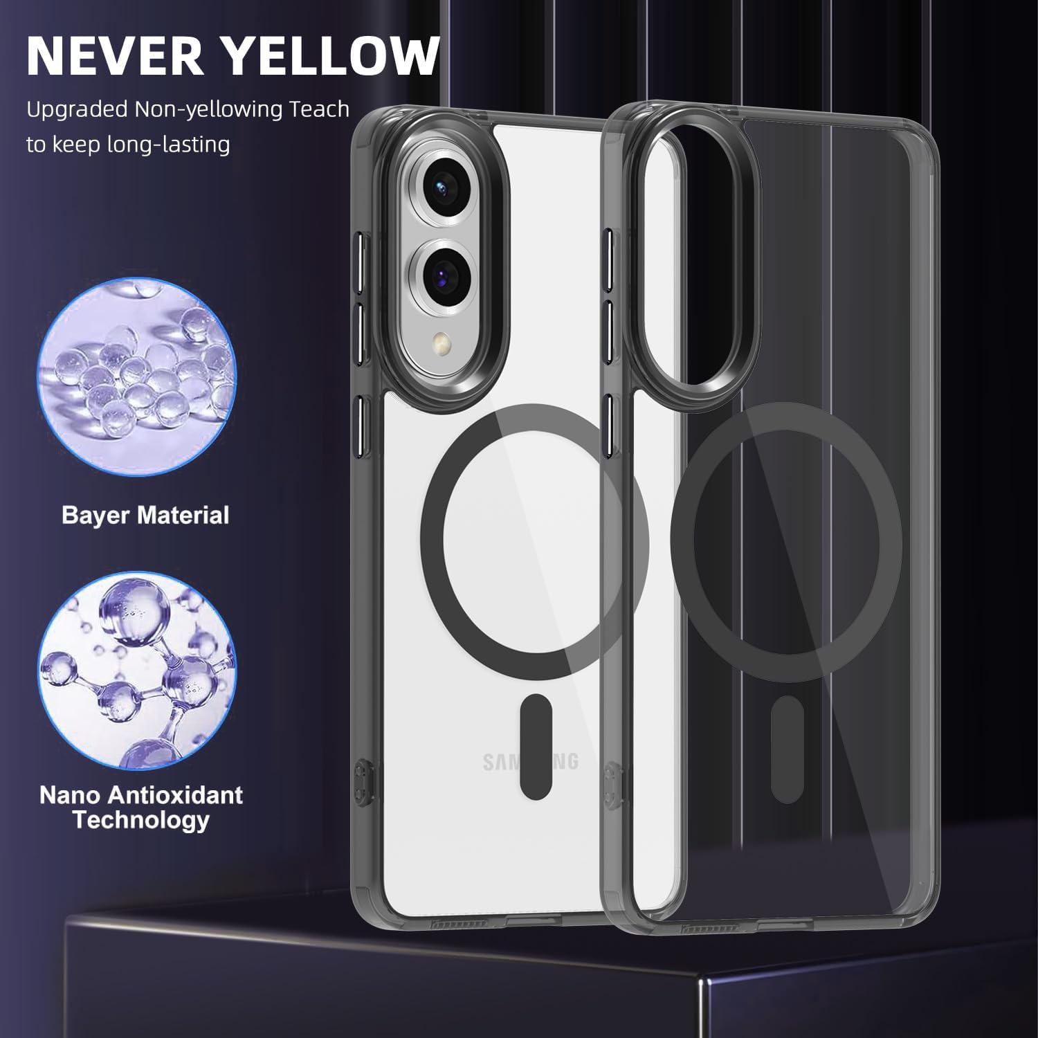 Θήκη Orso MagSafe Glaze Clear Black Samsung Galaxy S25 Edge STOCK OFFERS Orso Θήκη Orso MagSafe Glaze Clear Black Samsung Galaxy S25 Edge - Image 2