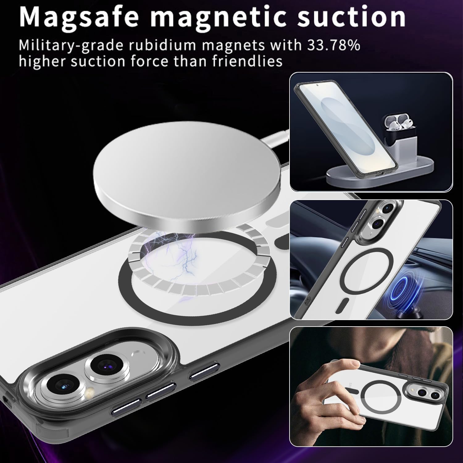Θήκη Orso MagSafe Glaze Clear Black Samsung Galaxy S25 Edge STOCK OFFERS Orso Θήκη Orso MagSafe Glaze Clear Black Samsung Galaxy S25 Edge - Image 3