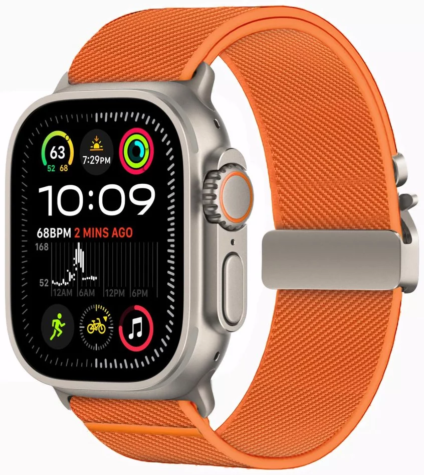 Λουράκι Tech-Protect Nylon Clasp Orange Apple Watch 44/45/46/49mm APPLE WATCH Tech-Protect Λουράκι Tech-Protect Nylon Clasp Orange Apple Watch 44/45/46/49mm - Image 3
