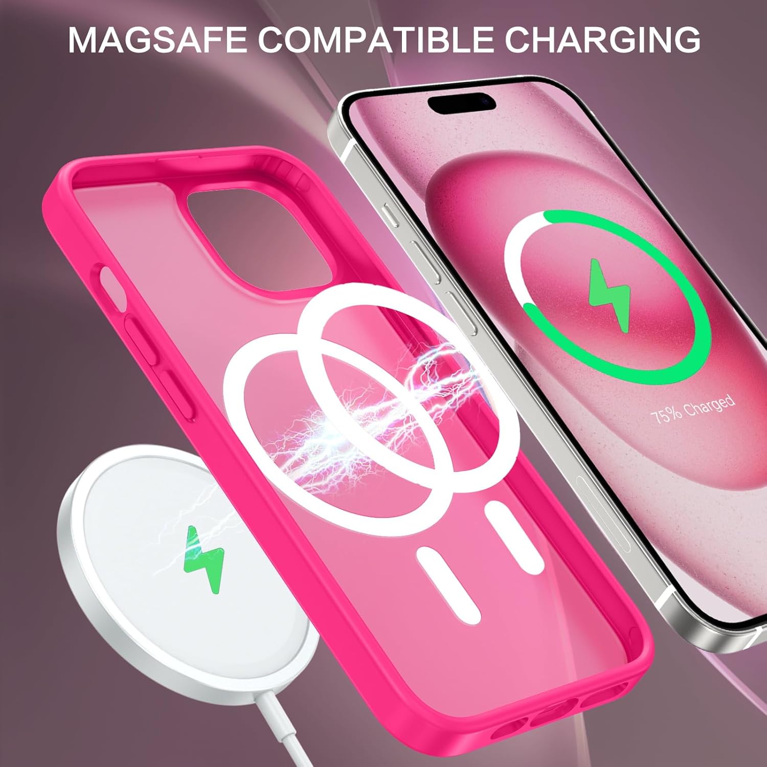 Θήκη Orso MagCase Focus Frosted Hot Pink iPhone 13/14 ΘΗΚΕΣ Orso Θήκη Orso MagCase Focus Frosted Hot Pink iPhone 13/14 - Image 2