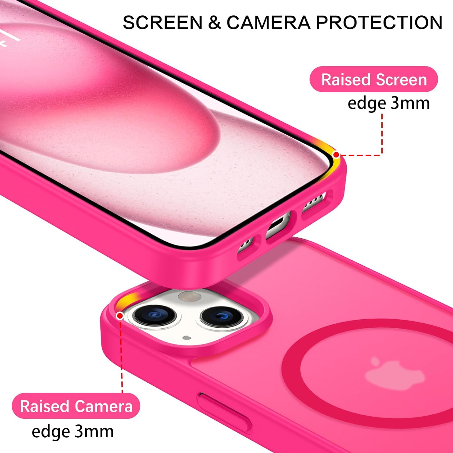 Θήκη Orso MagCase Focus Frosted Hot Pink iPhone 13/14 ΘΗΚΕΣ Orso Θήκη Orso MagCase Focus Frosted Hot Pink iPhone 13/14 - Image 4