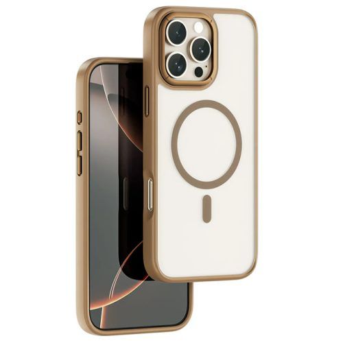 Θήκη Orso MagSafe Metal Guard Clear Gold iPhone 16 Pro Max