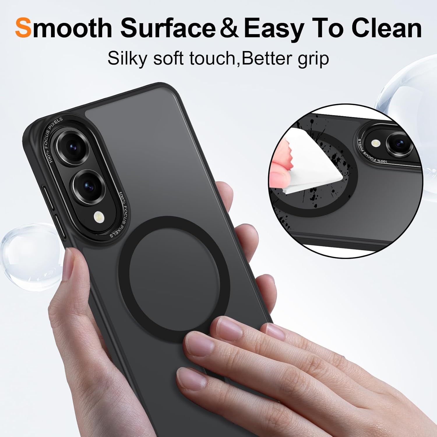 Θήκη Orso MagCase Focus Frosted Black Samsung Galaxy S25 Edge STOCK OFFERS Orso Θήκη Orso MagCase Focus Frosted Black Samsung Galaxy S25 Edge - Image 3