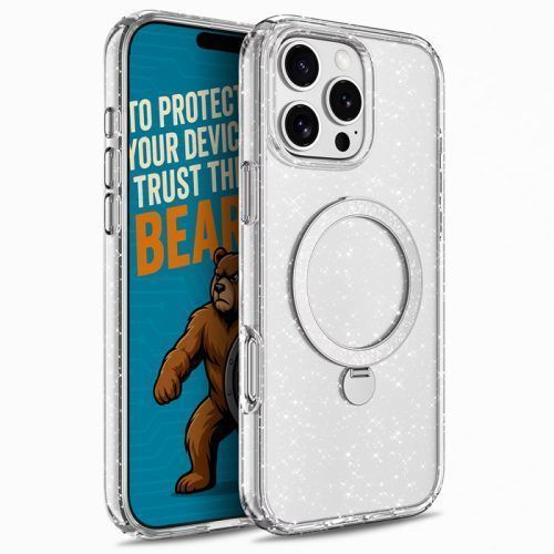 Θήκη Orso Ostand Glitter Clear iPhone 15 STOCK OFFERS Orso Θήκη Orso Ostand Glitter Clear iPhone 15