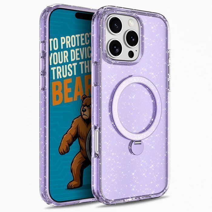 Θήκη Orso Ostand Glitter Clear Violet iPhone 13/14 STOCK OFFERS Orso Θήκη Orso Ostand Glitter Clear Violet iPhone 13/14