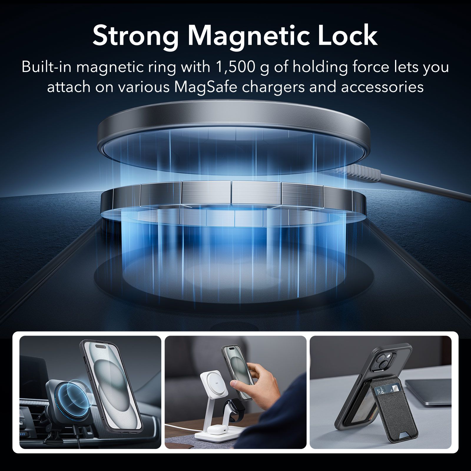 Full Protection Pro Set ESR Classic HaloLock MagSafe Frosted Black iPhone 15 ΘΗΚΕΣ ESR Full Protection Pro Set ESR Classic HaloLock MagSafe Frosted Black iPhone 15 - Image 5