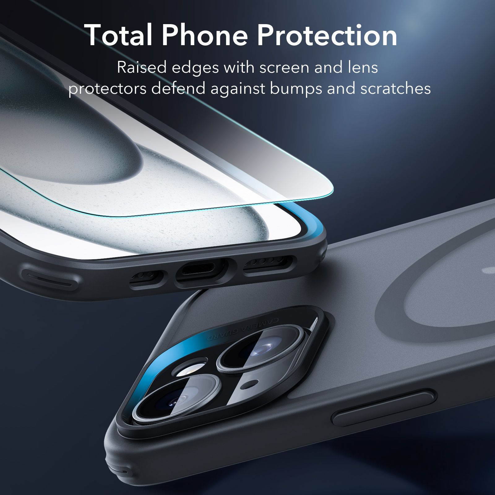 Full Protection Pro Set ESR Classic HaloLock MagSafe Frosted Black iPhone 15 ΘΗΚΕΣ ESR Full Protection Pro Set ESR Classic HaloLock MagSafe Frosted Black iPhone 15 - Image 7